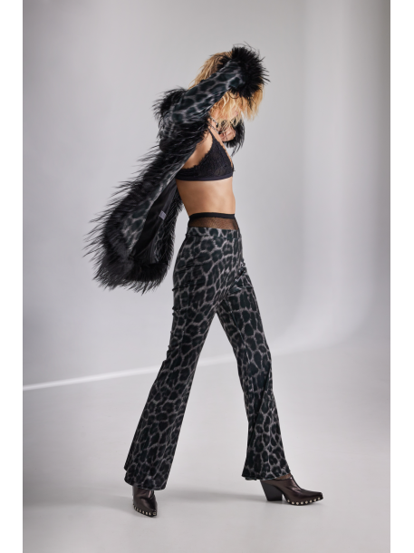 Παντελονι velvet leopar