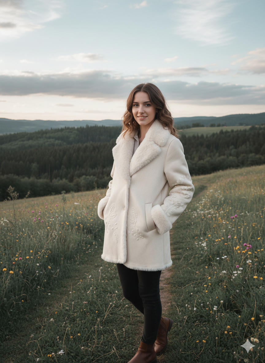 Παλτο  Μουτον με γούνα ROBERTAECOSHEARLNG LATE